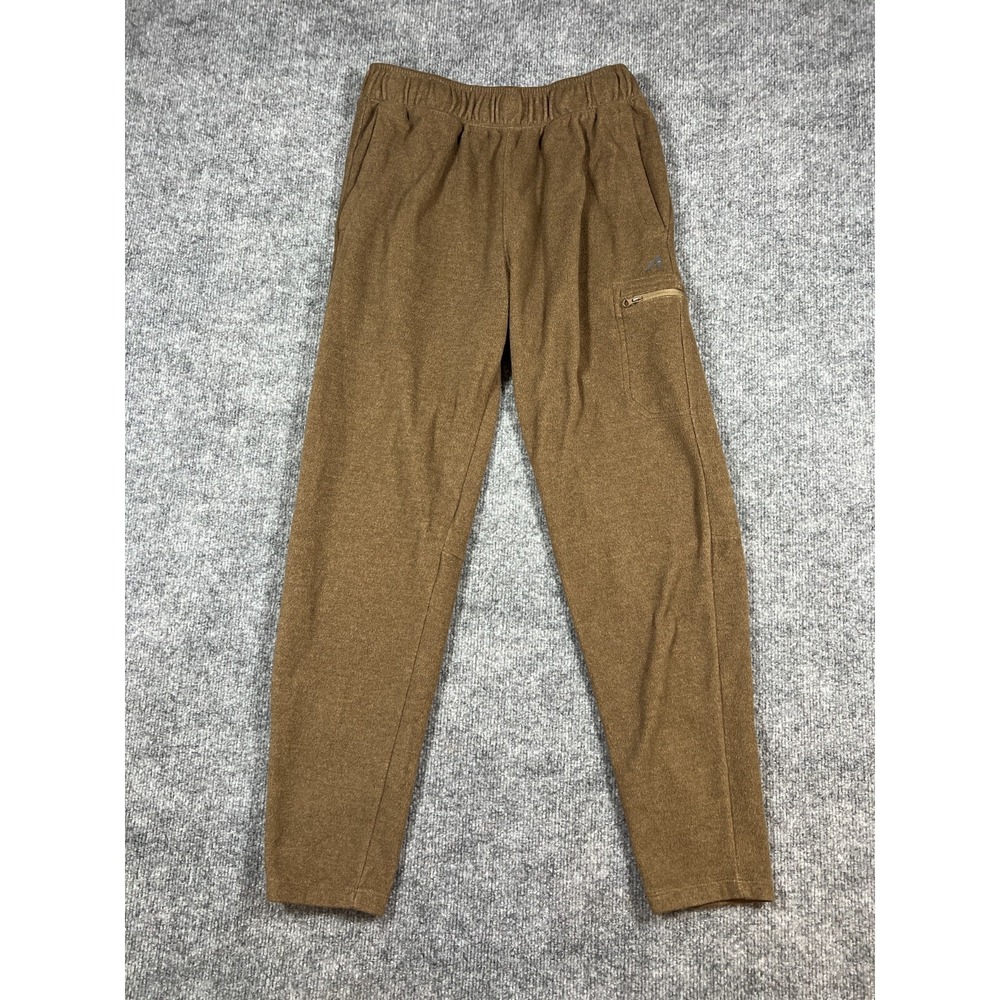 Al1ve Cargo Sweatpants Mens Medium Brown Fleece Lined Drawstring Waist Qwick Dry